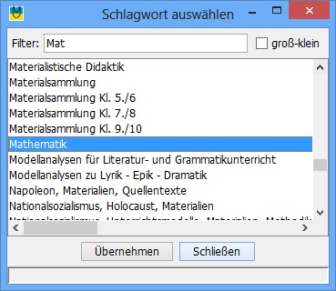 Schlagwort-Register