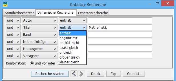 Dynamische Recherche