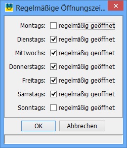 Regulre ffnungszeiten