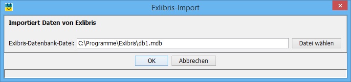 Datenimport von Exlibris